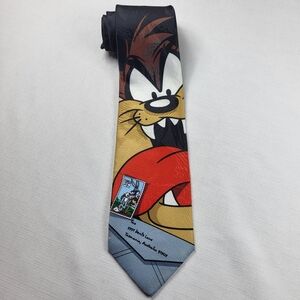 Looney Tunes Stamp Collection Taz Lick NECKTIE TIE Tasmanian Devil USA NWT Vtg